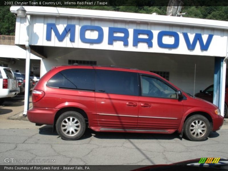 Inferno Red Pearl / Taupe 2003 Chrysler Town & Country LXi