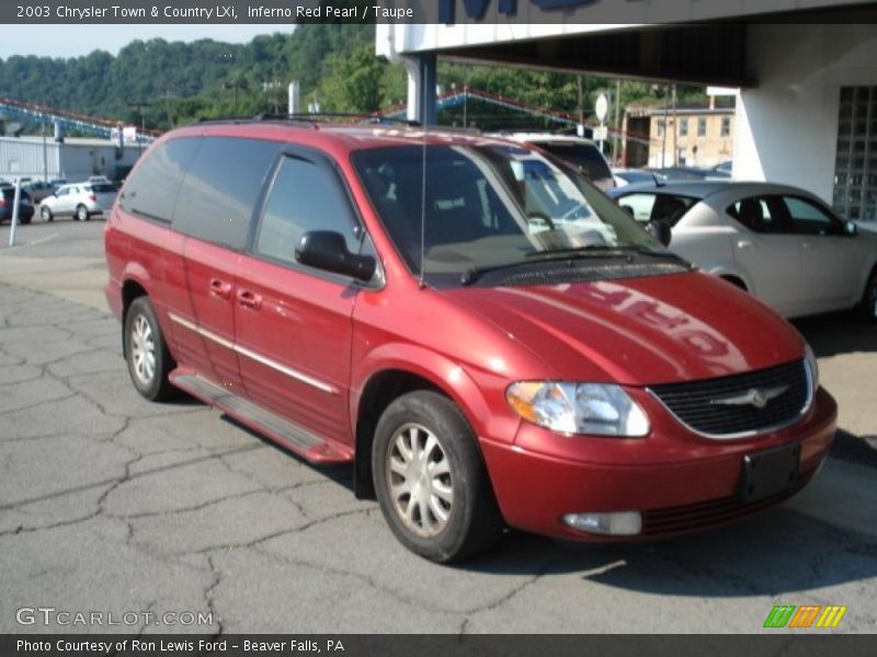 Inferno Red Pearl / Taupe 2003 Chrysler Town & Country LXi