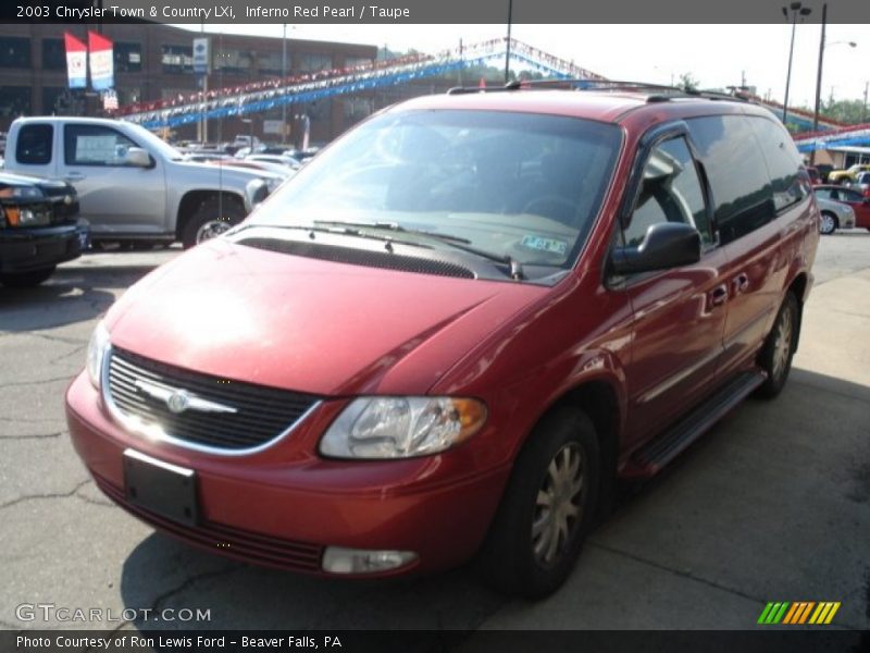 Inferno Red Pearl / Taupe 2003 Chrysler Town & Country LXi