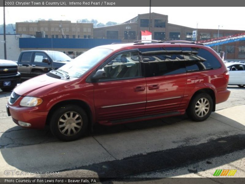 Inferno Red Pearl / Taupe 2003 Chrysler Town & Country LXi