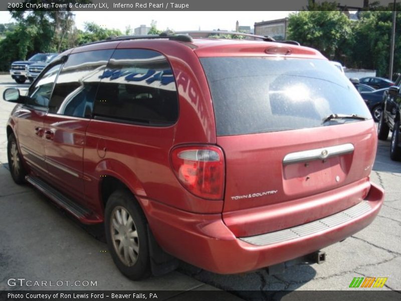 Inferno Red Pearl / Taupe 2003 Chrysler Town & Country LXi