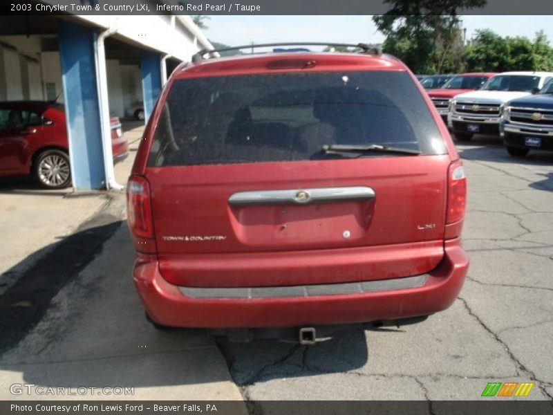 Inferno Red Pearl / Taupe 2003 Chrysler Town & Country LXi
