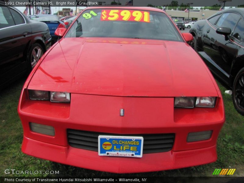 Bright Red / Gray/Black 1991 Chevrolet Camaro RS