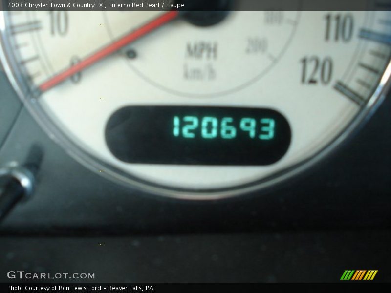 Inferno Red Pearl / Taupe 2003 Chrysler Town & Country LXi