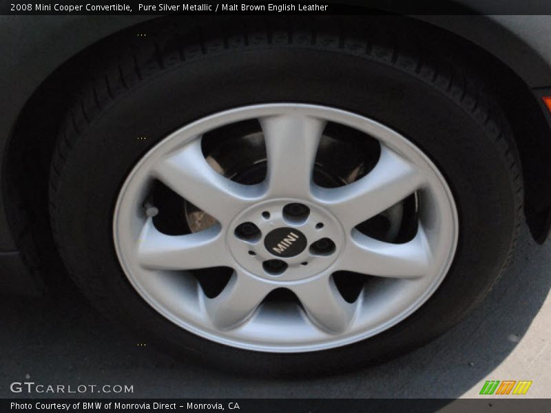 Pure Silver Metallic / Malt Brown English Leather 2008 Mini Cooper Convertible