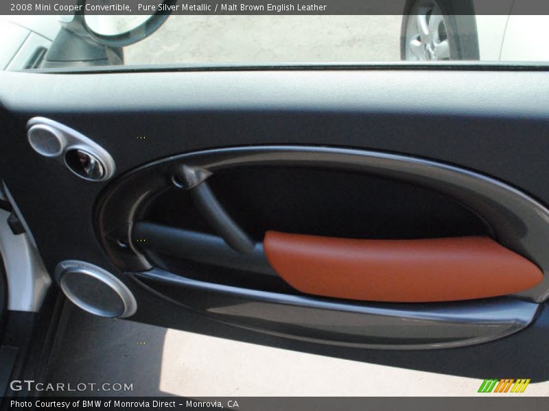 Pure Silver Metallic / Malt Brown English Leather 2008 Mini Cooper Convertible