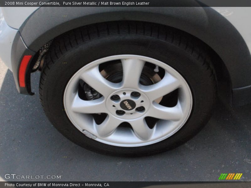 Pure Silver Metallic / Malt Brown English Leather 2008 Mini Cooper Convertible
