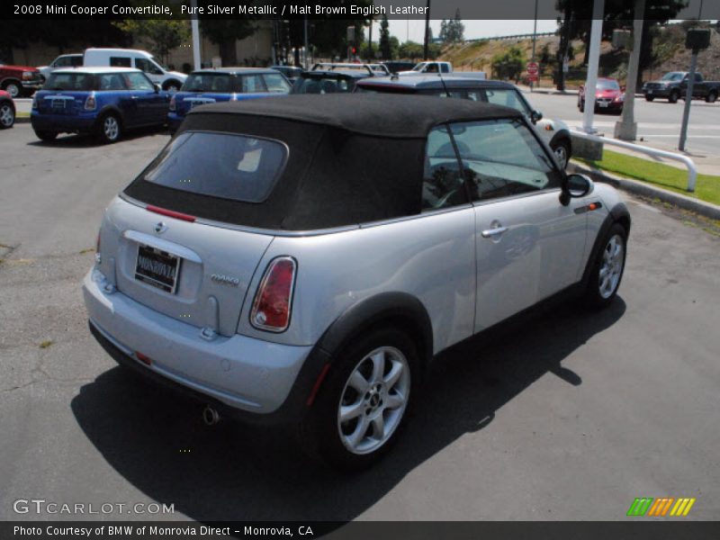 Pure Silver Metallic / Malt Brown English Leather 2008 Mini Cooper Convertible