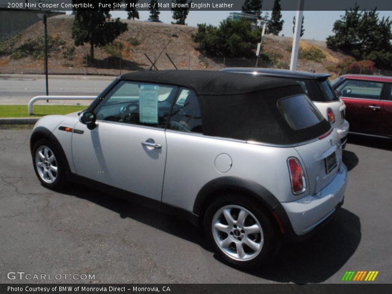 Pure Silver Metallic / Malt Brown English Leather 2008 Mini Cooper Convertible