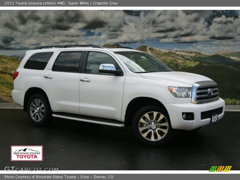 Super White / Graphite Gray 2011 Toyota Sequoia Limited 4WD