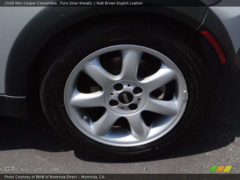 Pure Silver Metallic / Malt Brown English Leather 2008 Mini Cooper Convertible