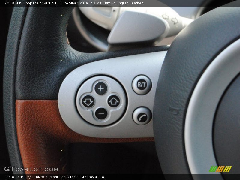 Pure Silver Metallic / Malt Brown English Leather 2008 Mini Cooper Convertible