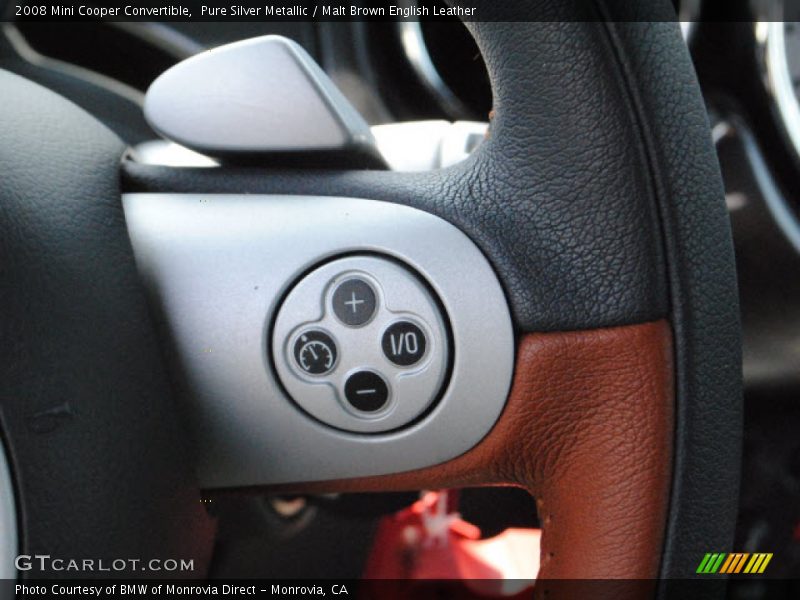 Pure Silver Metallic / Malt Brown English Leather 2008 Mini Cooper Convertible