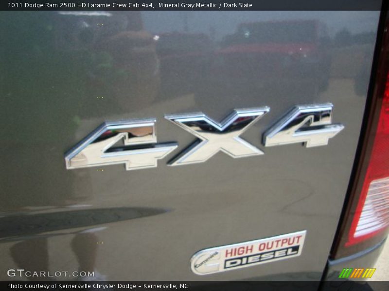 Mineral Gray Metallic / Dark Slate 2011 Dodge Ram 2500 HD Laramie Crew Cab 4x4