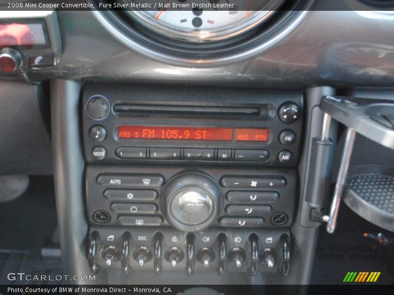 Pure Silver Metallic / Malt Brown English Leather 2008 Mini Cooper Convertible