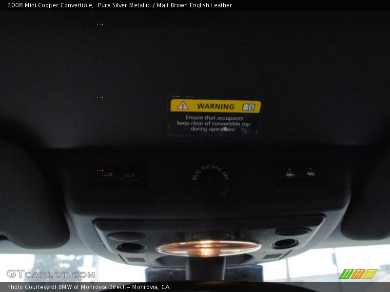 Pure Silver Metallic / Malt Brown English Leather 2008 Mini Cooper Convertible