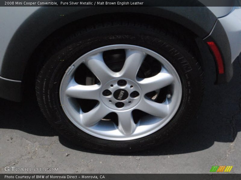 Pure Silver Metallic / Malt Brown English Leather 2008 Mini Cooper Convertible