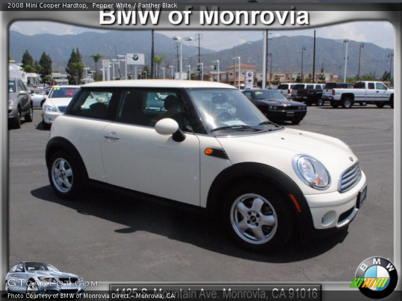 Pepper White / Panther Black 2008 Mini Cooper Hardtop