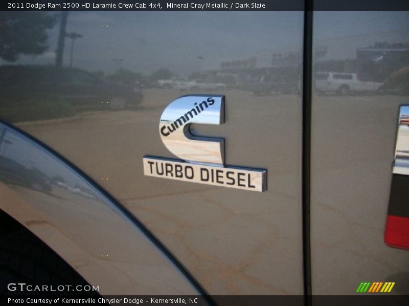 Mineral Gray Metallic / Dark Slate 2011 Dodge Ram 2500 HD Laramie Crew Cab 4x4