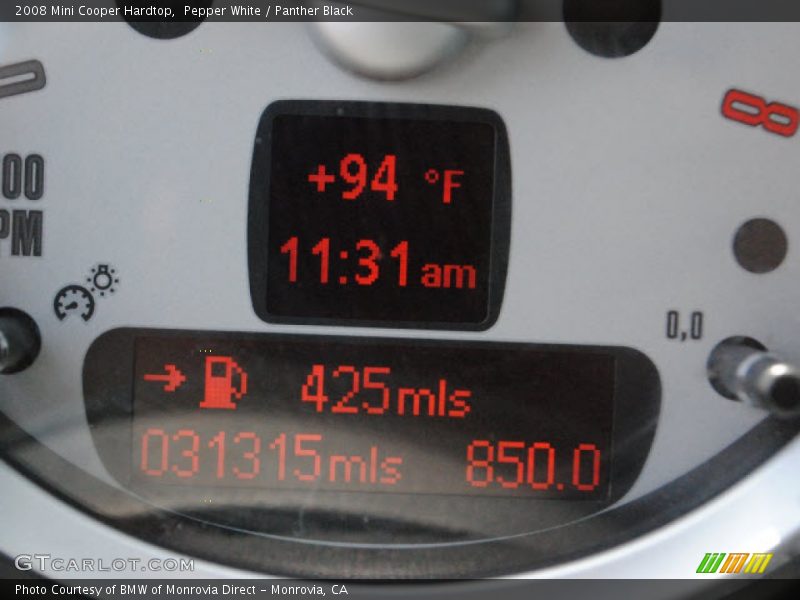 Pepper White / Panther Black 2008 Mini Cooper Hardtop