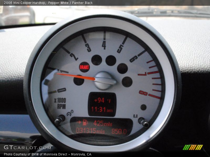 Pepper White / Panther Black 2008 Mini Cooper Hardtop