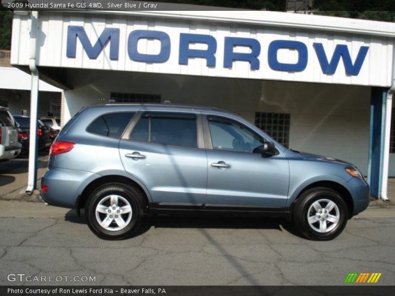 Silver Blue / Gray 2009 Hyundai Santa Fe GLS 4WD