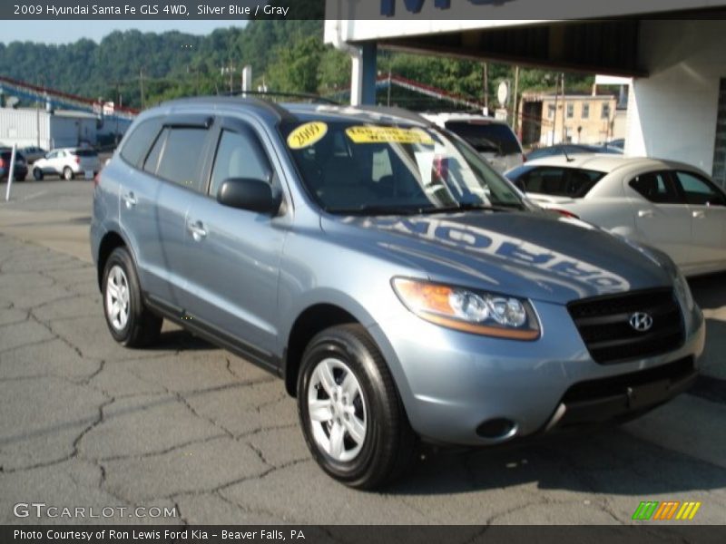 Silver Blue / Gray 2009 Hyundai Santa Fe GLS 4WD