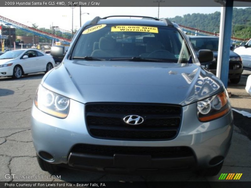 Silver Blue / Gray 2009 Hyundai Santa Fe GLS 4WD