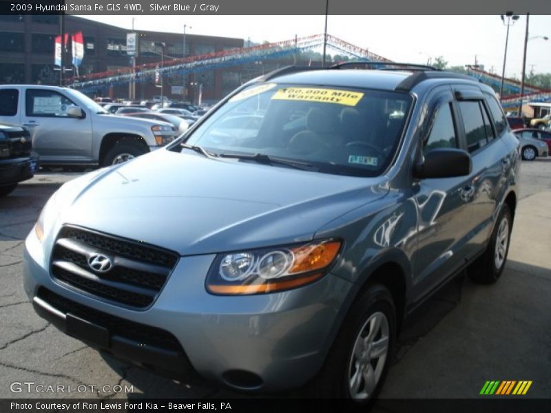 Silver Blue / Gray 2009 Hyundai Santa Fe GLS 4WD