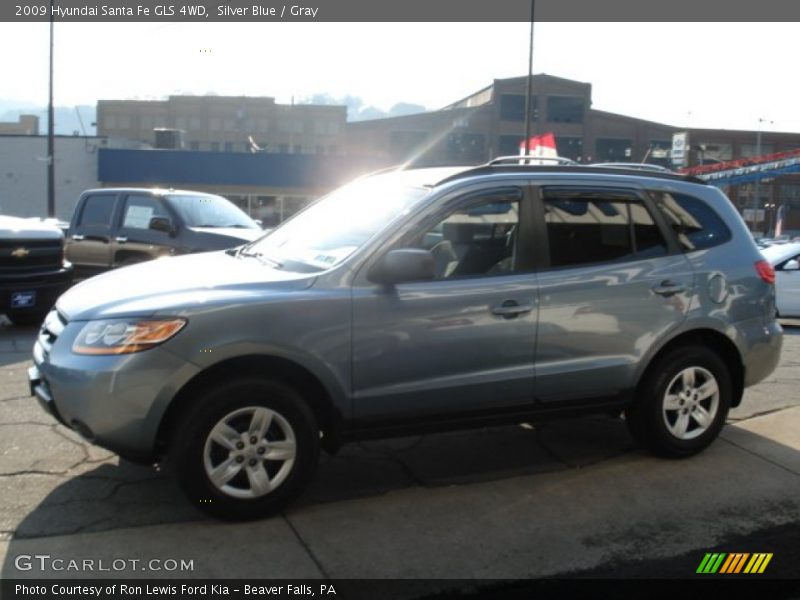 Silver Blue / Gray 2009 Hyundai Santa Fe GLS 4WD