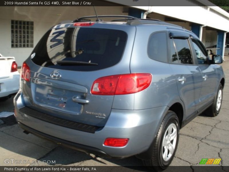 Silver Blue / Gray 2009 Hyundai Santa Fe GLS 4WD