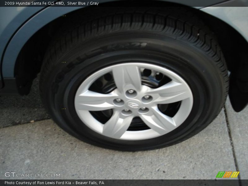Silver Blue / Gray 2009 Hyundai Santa Fe GLS 4WD