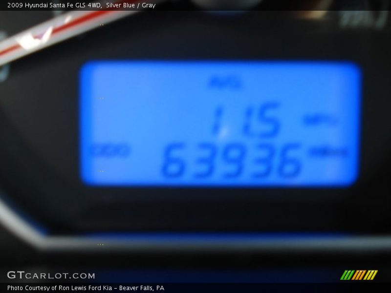 Silver Blue / Gray 2009 Hyundai Santa Fe GLS 4WD