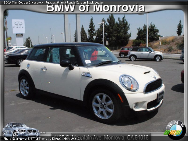 Pepper White / Punch Carbon Black Leather 2009 Mini Cooper S Hardtop