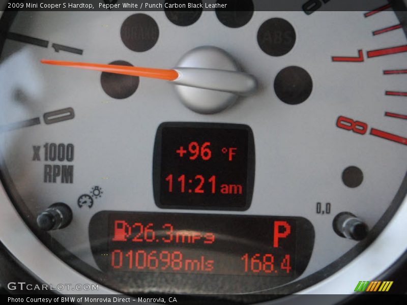 Pepper White / Punch Carbon Black Leather 2009 Mini Cooper S Hardtop