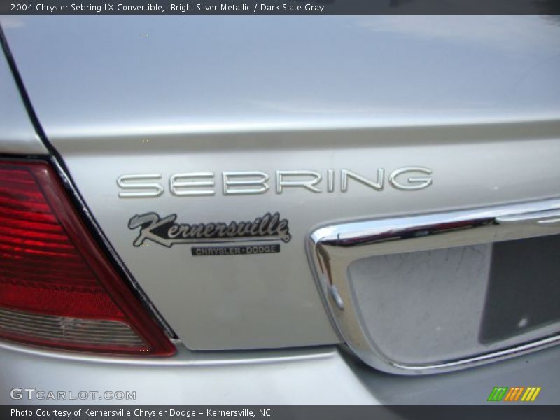 Bright Silver Metallic / Dark Slate Gray 2004 Chrysler Sebring LX Convertible