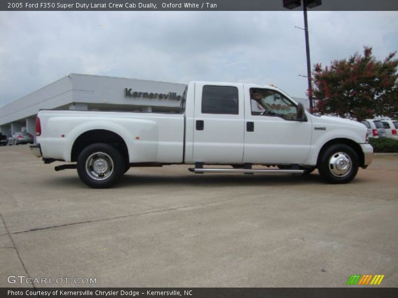 Oxford White / Tan 2005 Ford F350 Super Duty Lariat Crew Cab Dually