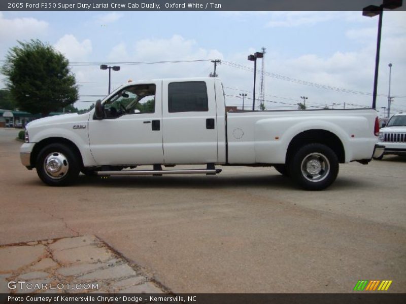 Oxford White / Tan 2005 Ford F350 Super Duty Lariat Crew Cab Dually
