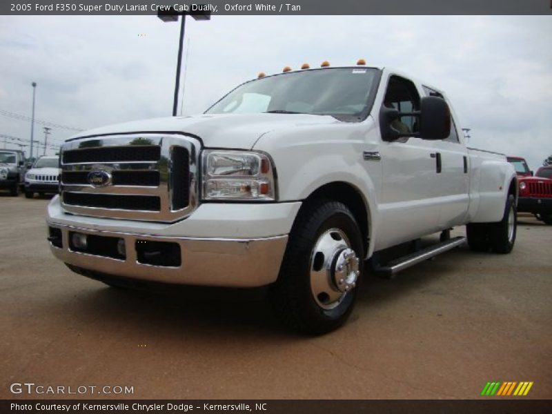 Oxford White / Tan 2005 Ford F350 Super Duty Lariat Crew Cab Dually