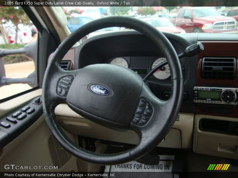 Oxford White / Tan 2005 Ford F350 Super Duty Lariat Crew Cab Dually