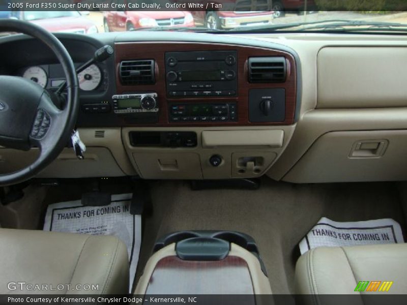 Oxford White / Tan 2005 Ford F350 Super Duty Lariat Crew Cab Dually