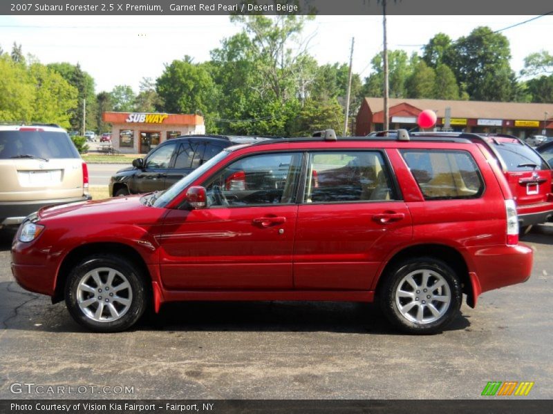 Garnet Red Pearl / Desert Beige 2007 Subaru Forester 2.5 X Premium