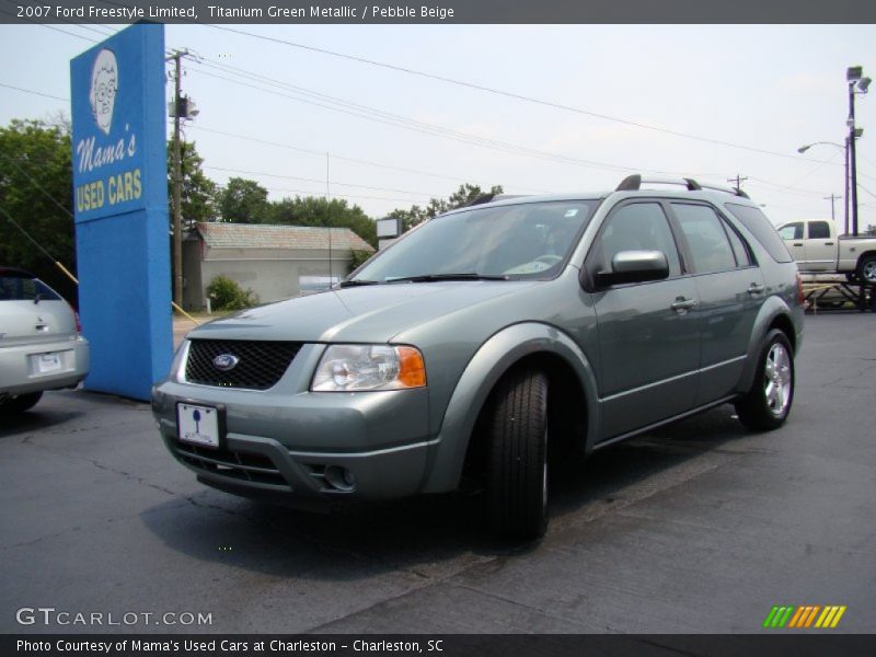 Titanium Green Metallic / Pebble Beige 2007 Ford Freestyle Limited