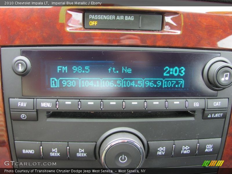 Imperial Blue Metallic / Ebony 2010 Chevrolet Impala LT