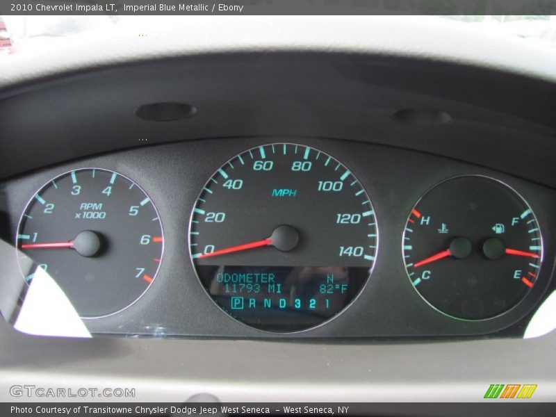 Imperial Blue Metallic / Ebony 2010 Chevrolet Impala LT