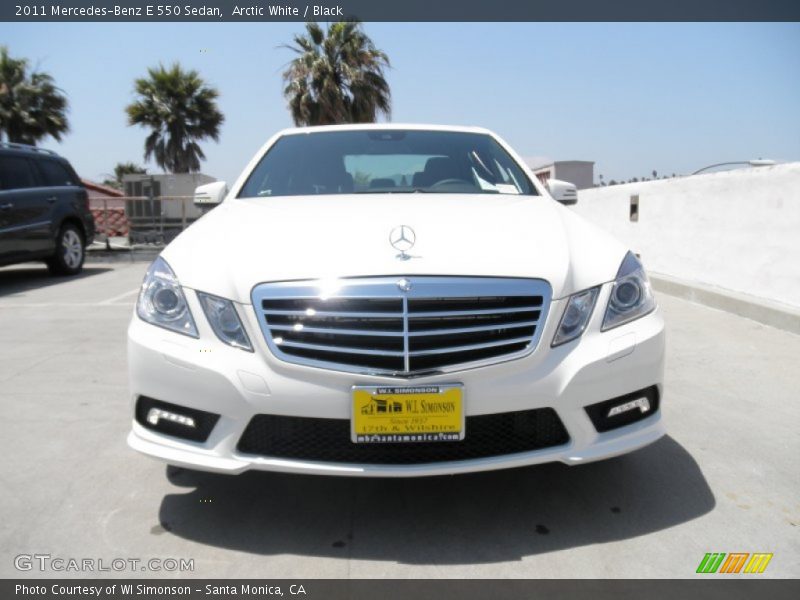 Arctic White / Black 2011 Mercedes-Benz E 550 Sedan
