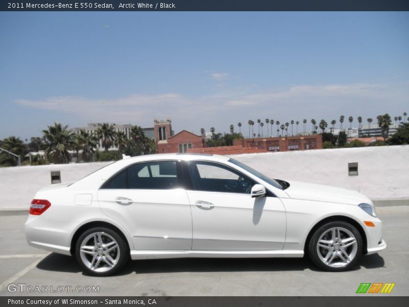 Arctic White / Black 2011 Mercedes-Benz E 550 Sedan