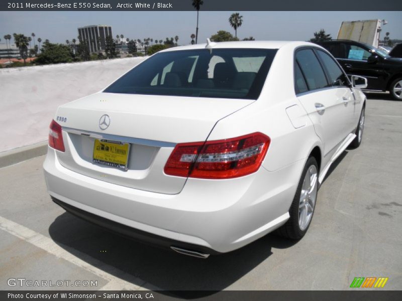 Arctic White / Black 2011 Mercedes-Benz E 550 Sedan