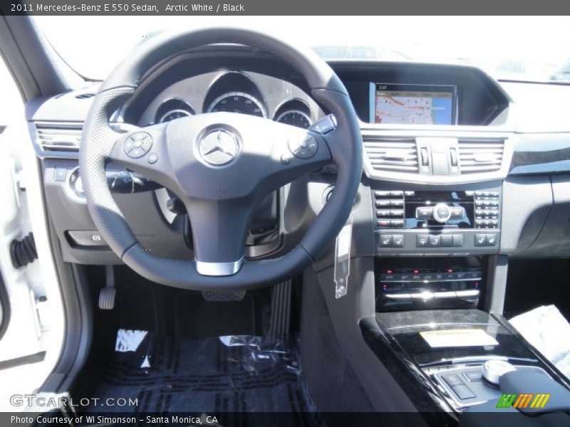 Arctic White / Black 2011 Mercedes-Benz E 550 Sedan