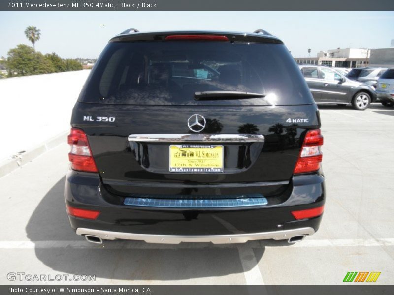Black / Black 2011 Mercedes-Benz ML 350 4Matic